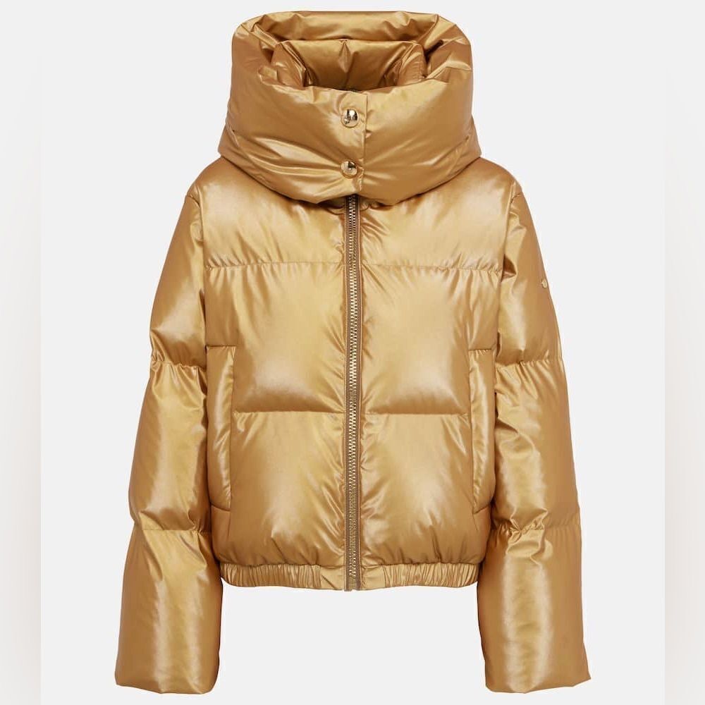 Goldbergh Oceane Down Puffer Ski Jacket Gold Metallic NWT US 2